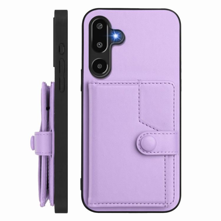 For Samsung Galaxy M16 5G / F16 5G Button Card Bag RFID Anti-theft Phone Case