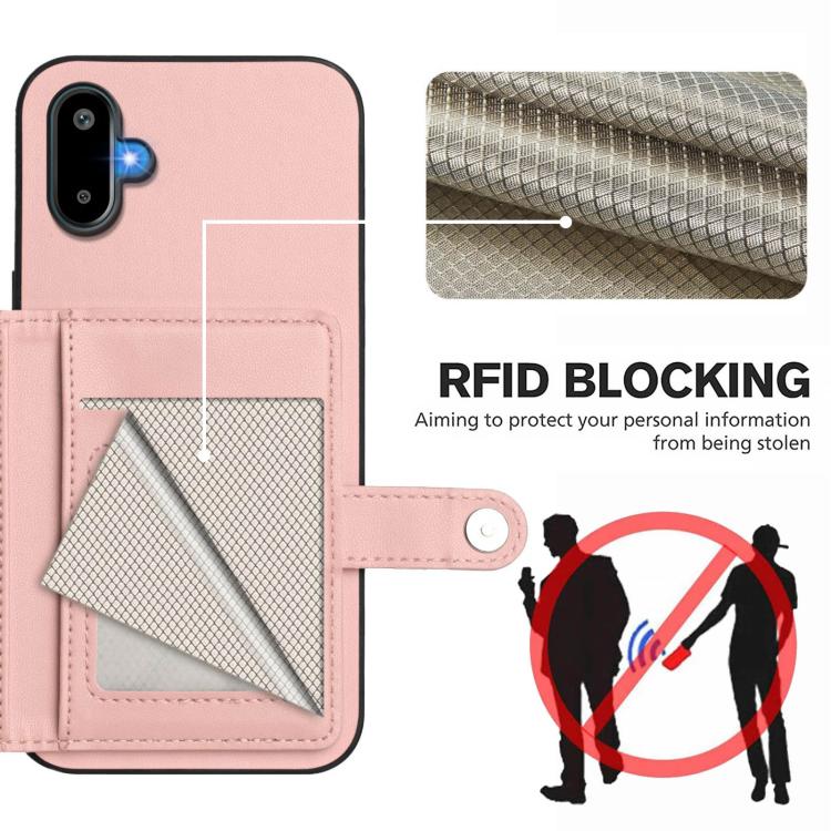 For Samsung Galaxy M06 5G / F06 5G Button Card Bag RFID Anti-theft Phone Case