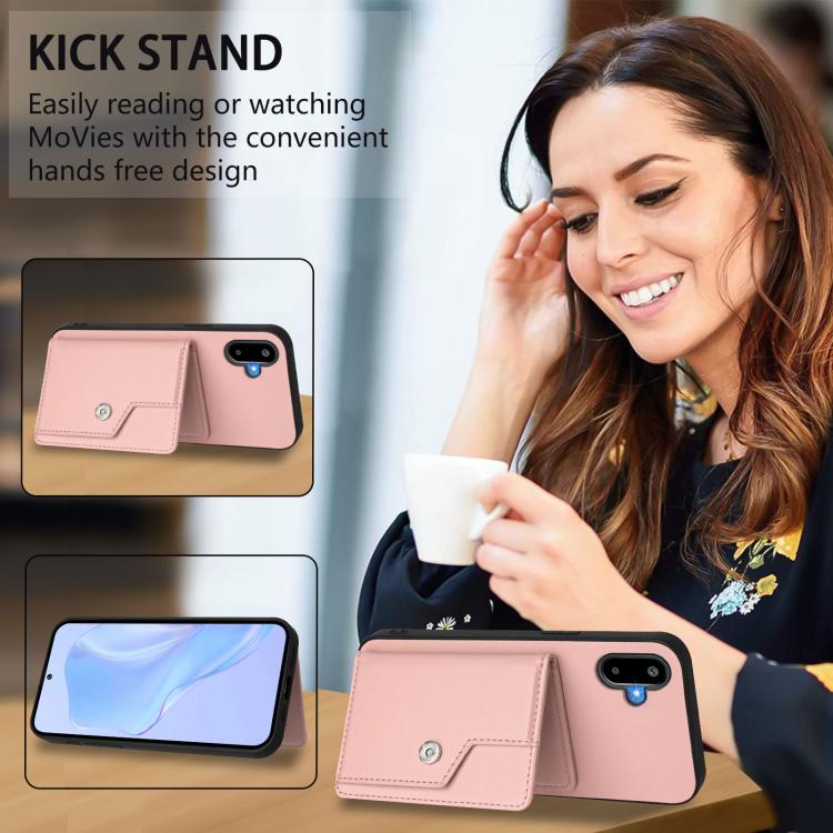 For Samsung Galaxy M06 5G / F06 5G Button Card Bag RFID Anti-theft Phone Case