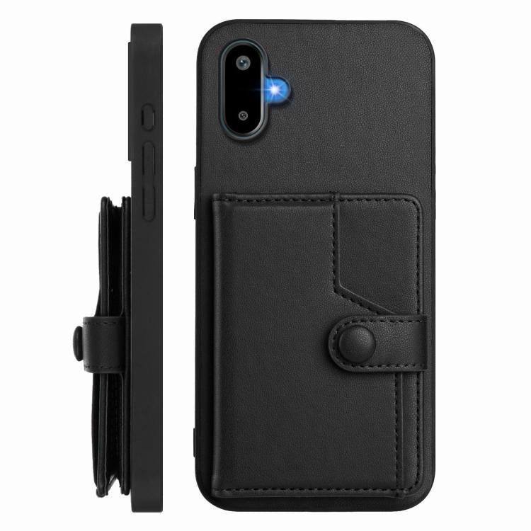 For Samsung Galaxy M06 5G / F06 5G Button Card Bag RFID Anti-theft Phone Case