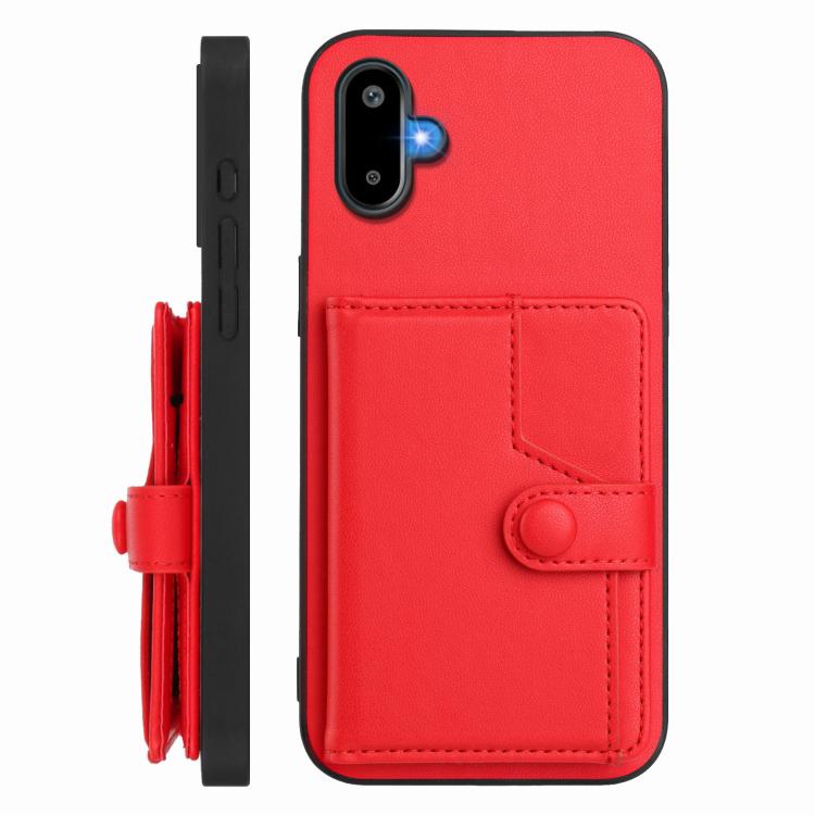 For Samsung Galaxy M06 5G / F06 5G Button Card Bag RFID Anti-theft Phone Case