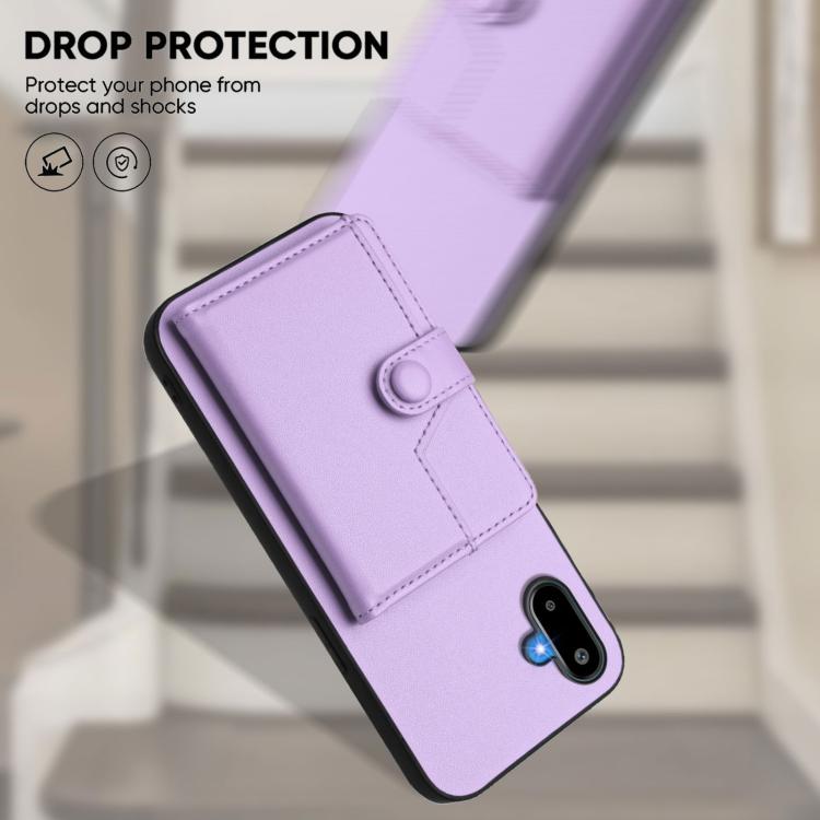 For Samsung Galaxy M06 5G / F06 5G Button Card Bag RFID Anti-theft Phone Case