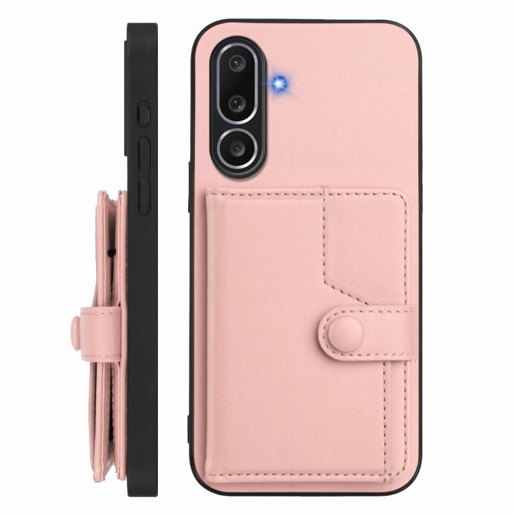 For Samsung Galaxy M56 5G Button Card Bag RFID Anti-theft Phone Case