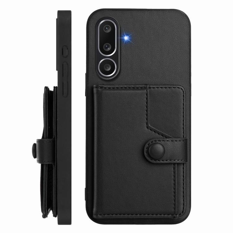 For Samsung Galaxy M56 5G Button Card Bag RFID Anti-theft Phone Case