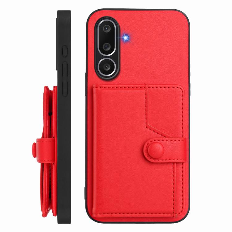 For Samsung Galaxy M56 5G Button Card Bag RFID Anti-theft Phone Case