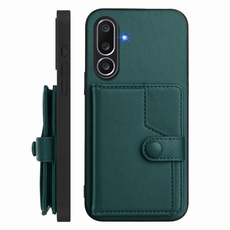 For Samsung Galaxy M56 5G Button Card Bag RFID Anti-theft Phone Case