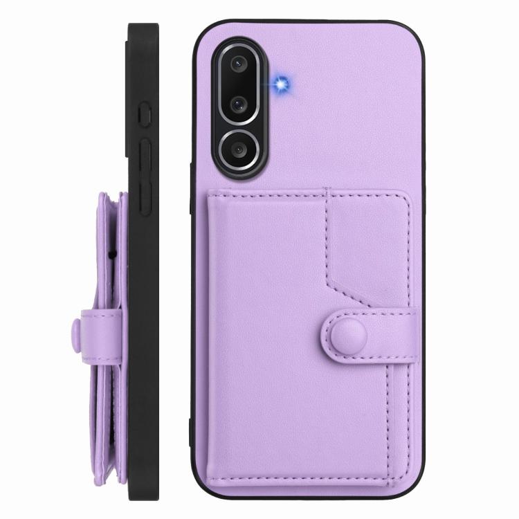For Samsung Galaxy M56 5G Button Card Bag RFID Anti-theft Phone Case