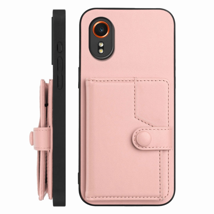 For Samsung Galaxy XCover7 Button Card Bag RFID Anti-theft Phone Case