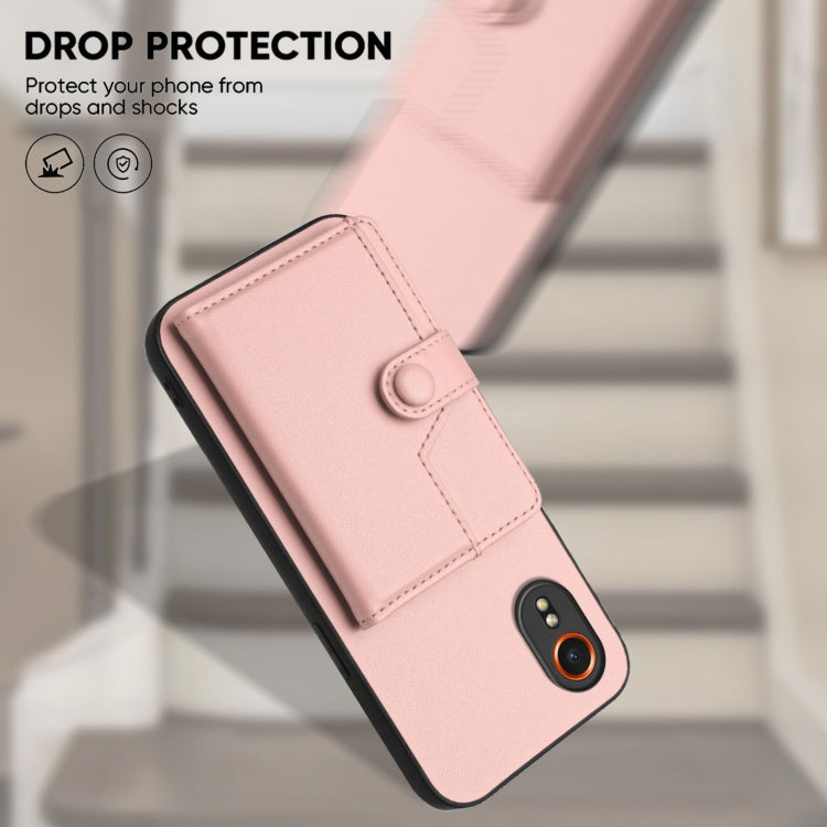 For Samsung Galaxy XCover7 Button Card Bag RFID Anti-theft Phone Case