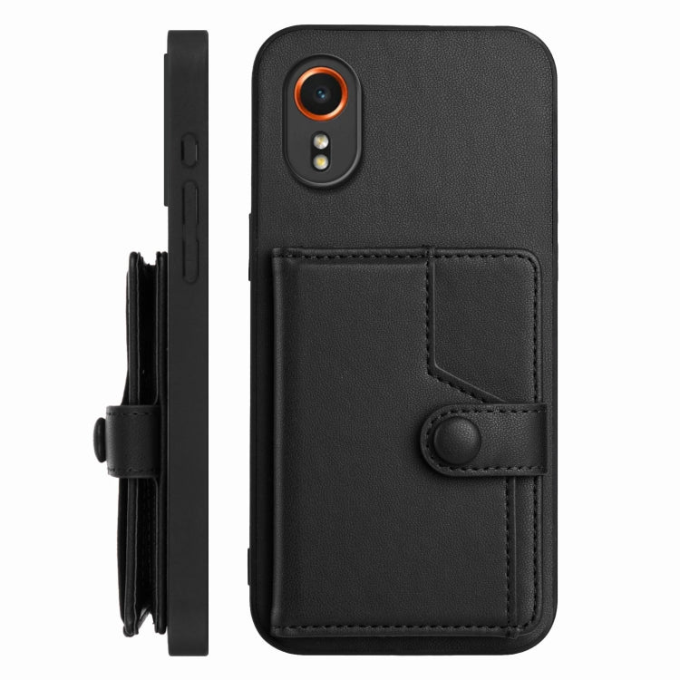 For Samsung Galaxy XCover7 Button Card Bag RFID Anti-theft Phone Case