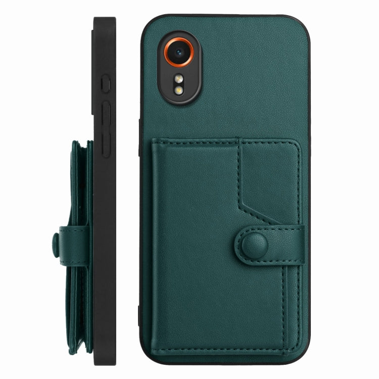 For Samsung Galaxy XCover7 Button Card Bag RFID Anti-theft Phone Case