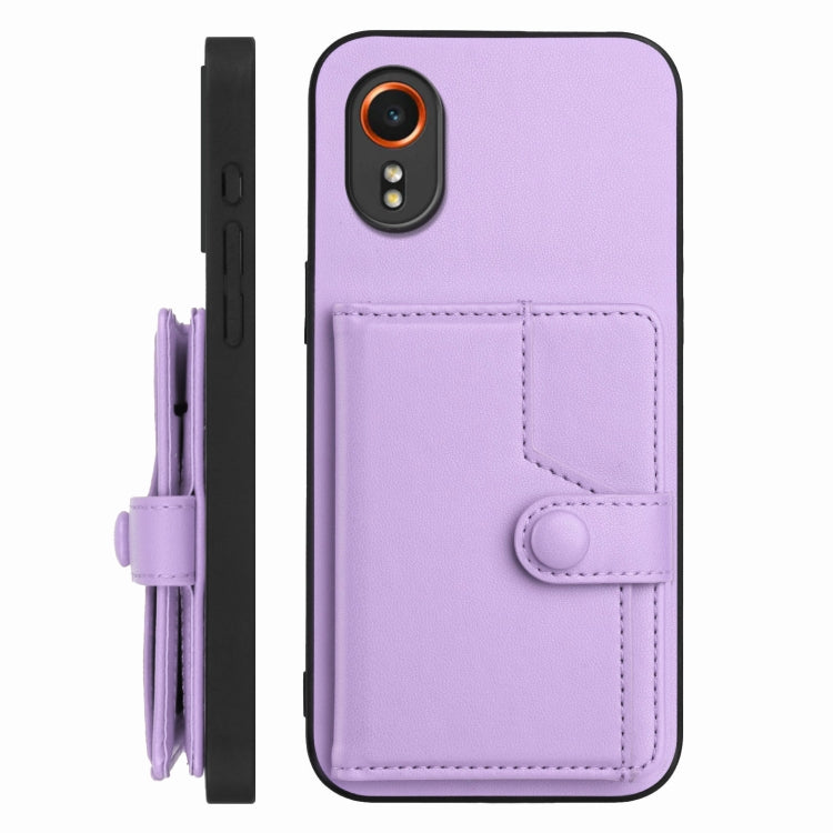 For Samsung Galaxy XCover7 Button Card Bag RFID Anti-theft Phone Case
