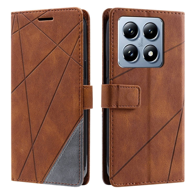 For Xiaomi 14T Pro Skin Feel Splicing Leather Phone Case
