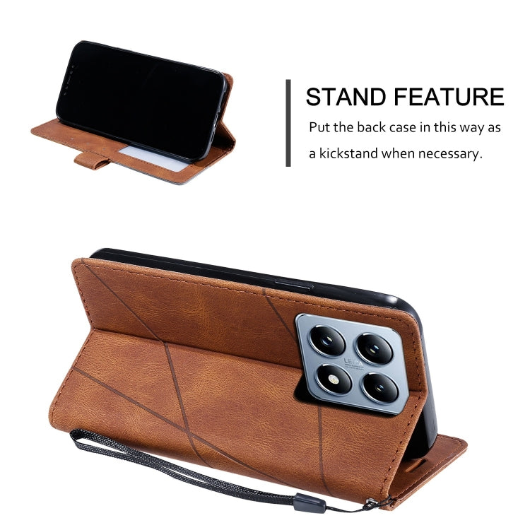 For Xiaomi 14T Pro Skin Feel Splicing Leather Phone Case