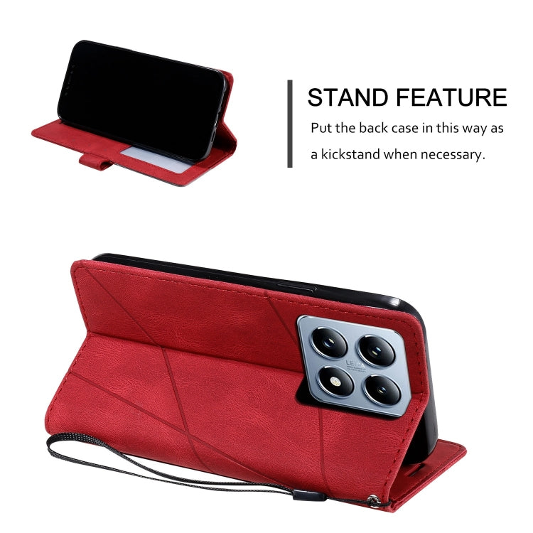 For Xiaomi 14T Skin Feel Splicing Leather Phone Case