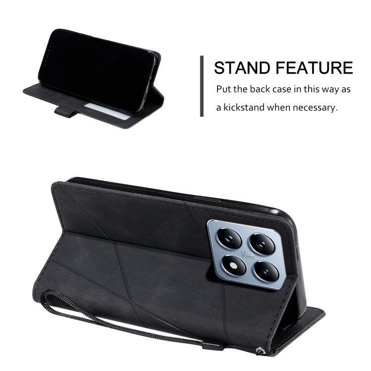 For Xiaomi 14T Skin Feel Splicing Leather Phone Case