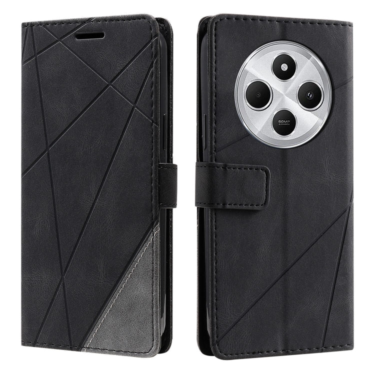 For Redmi 14C 4G Skin Feel Splicing Leather Phone Case