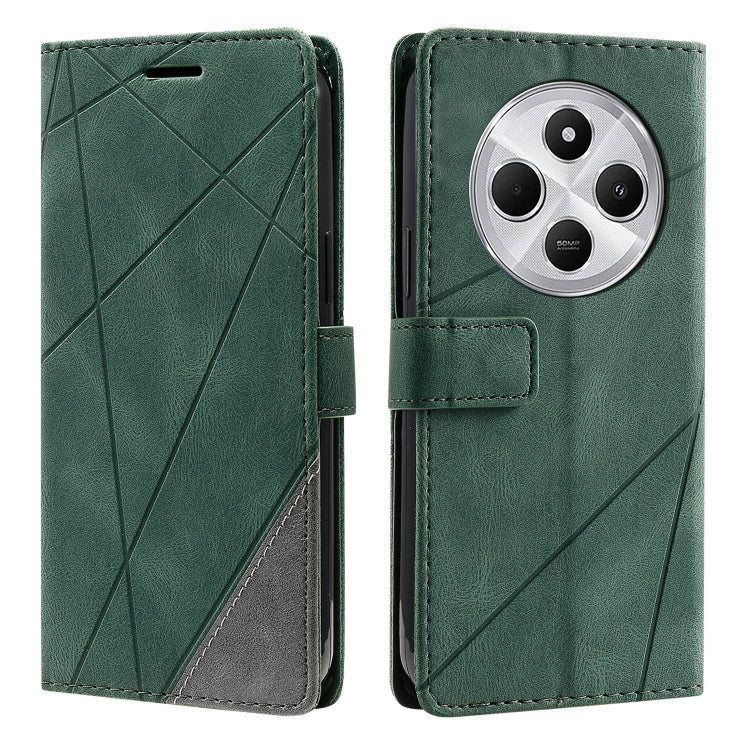 For Redmi 14C 4G Skin Feel Splicing Leather Phone Case