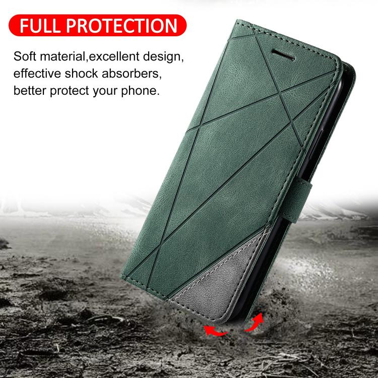 For Redmi 14C 4G Skin Feel Splicing Leather Phone Case