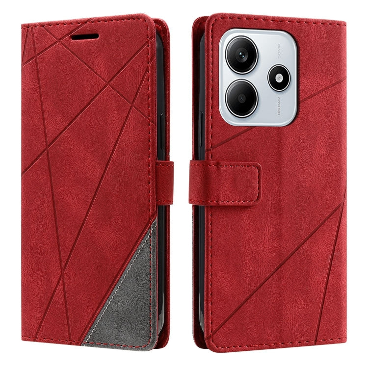 For Redmi Note 14 5G Skin Feel Splicing Leather Phone Case