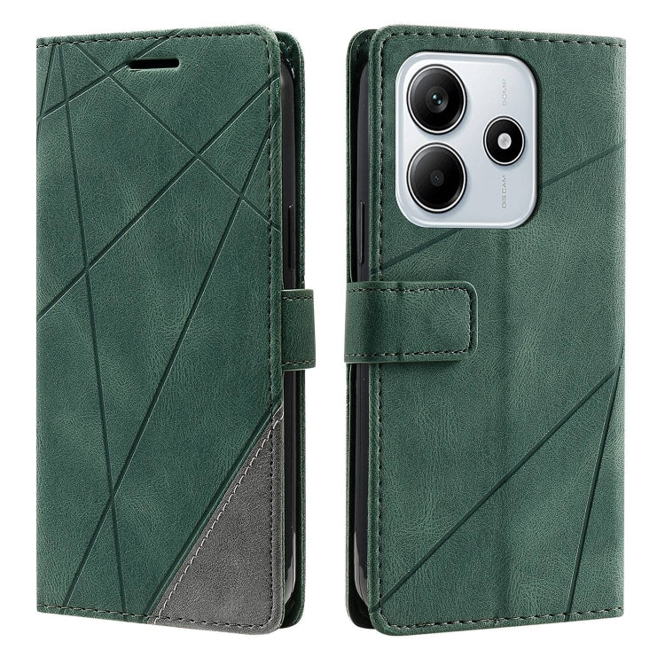 For Redmi Note 14 5G Skin Feel Splicing Leather Phone Case