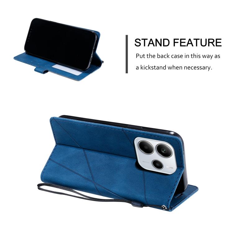 For Redmi Note 14 5G 163.25mm Skin Feel Splicing Leather Phone Case