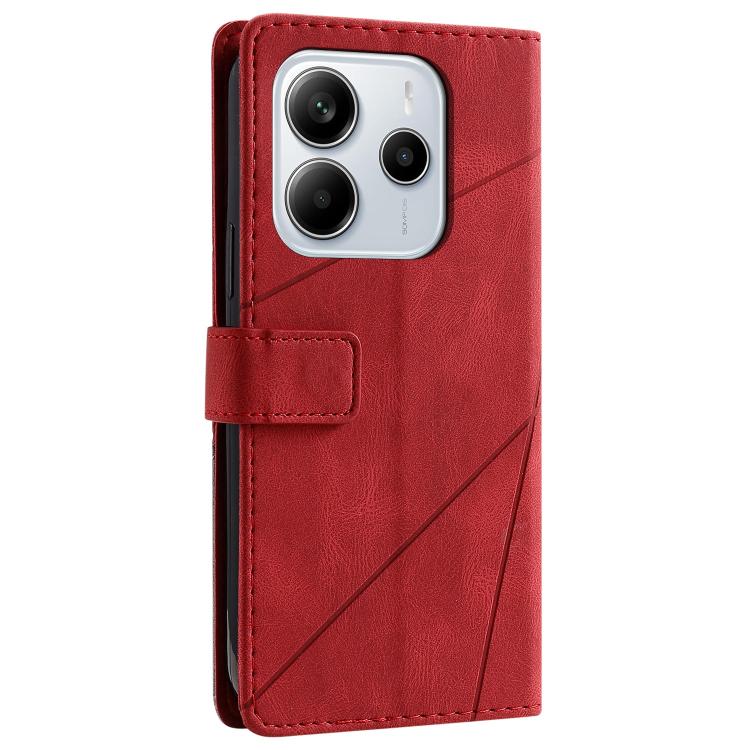 For Redmi Note 14 5G 163.25mm Skin Feel Splicing Leather Phone Case