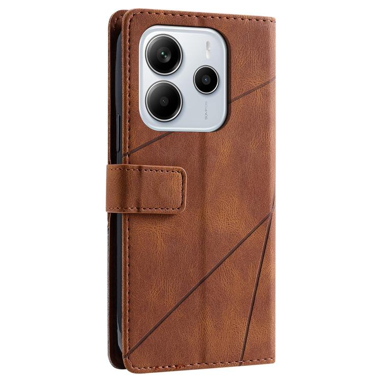 For Redmi Note 14 5G 163.25mm Skin Feel Splicing Leather Phone Case