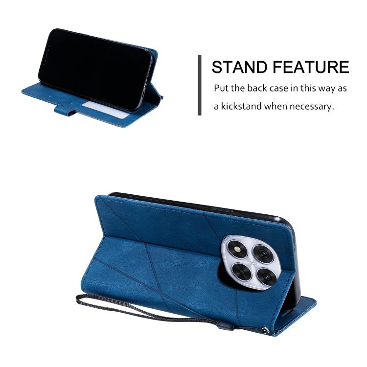 For Redmi Note 14 Pro 4G Skin Feel Splicing Leather Phone Case