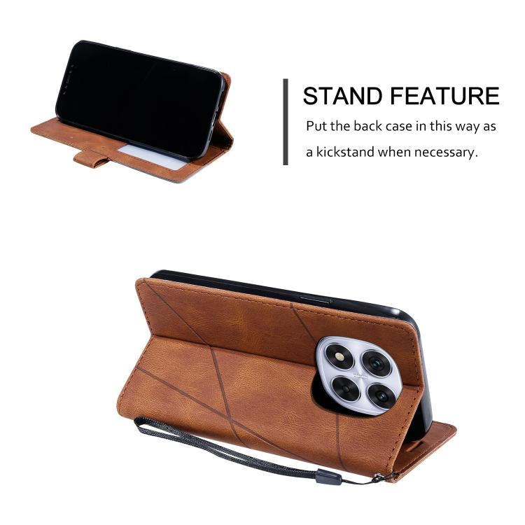 For Redmi Note 14 Pro 4G Skin Feel Splicing Leather Phone Case