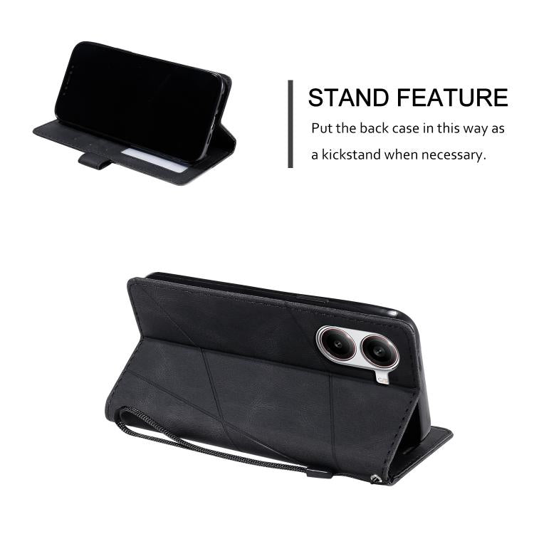 For Redmi Turbo 4 5G / Poco X7 Pro 5G Skin Feel Splicing Leather Phone Case