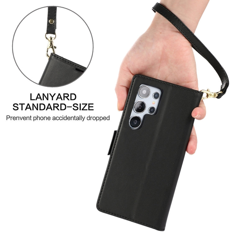 For Samsung Galaxy S24 Ultra 5G Side Buckle RFID Anti-theft Leather Phone Case