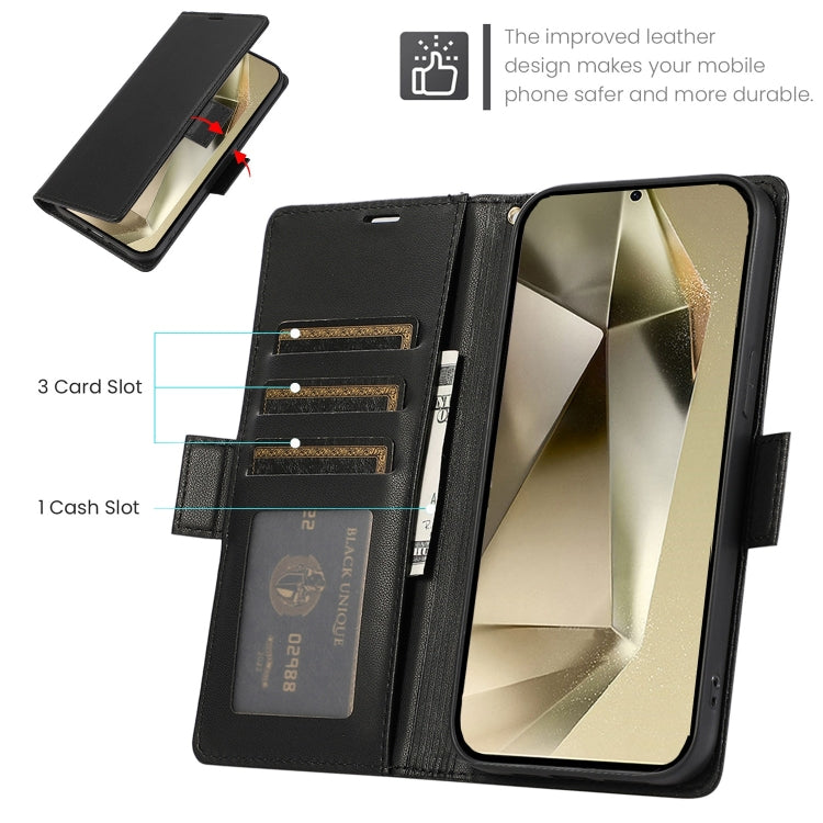 For Samsung Galaxy S24 Ultra 5G Side Buckle RFID Anti-theft Leather Phone Case