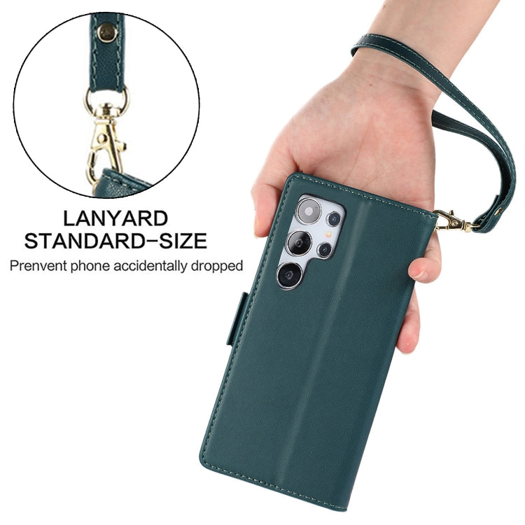For Samsung Galaxy S24 Ultra 5G Side Buckle RFID Anti-theft Leather Phone Case