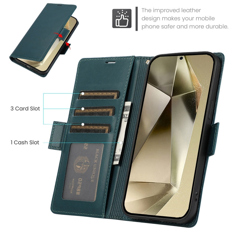 For Samsung Galaxy S24 Ultra 5G Side Buckle RFID Anti-theft Leather Phone Case