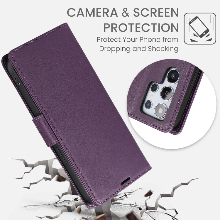 For Samsung Galaxy S24 Ultra 5G Side Buckle RFID Anti-theft Leather Phone Case