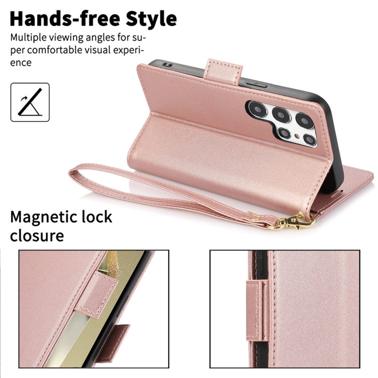 For Samsung Galaxy S25 Ultra 5G Side Buckle RFID Anti-theft Leather Phone Case