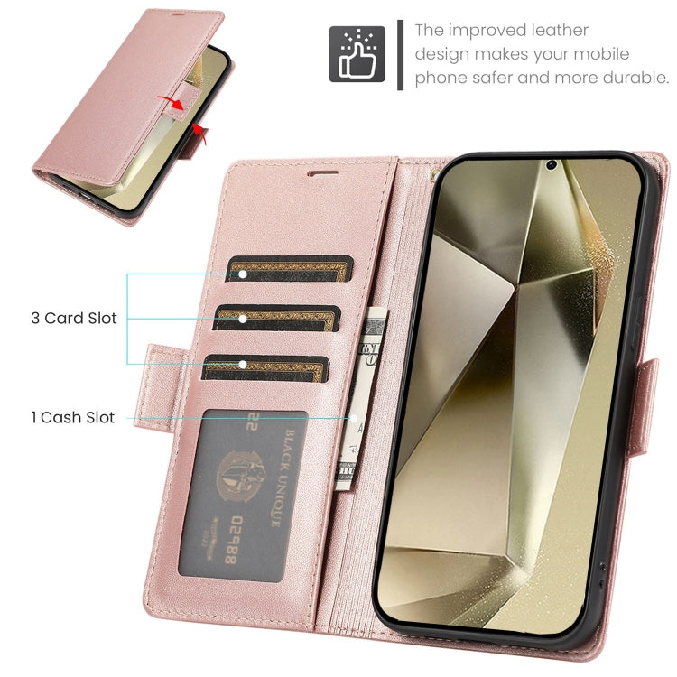For Samsung Galaxy S25 Ultra 5G Side Buckle RFID Anti-theft Leather Phone Case