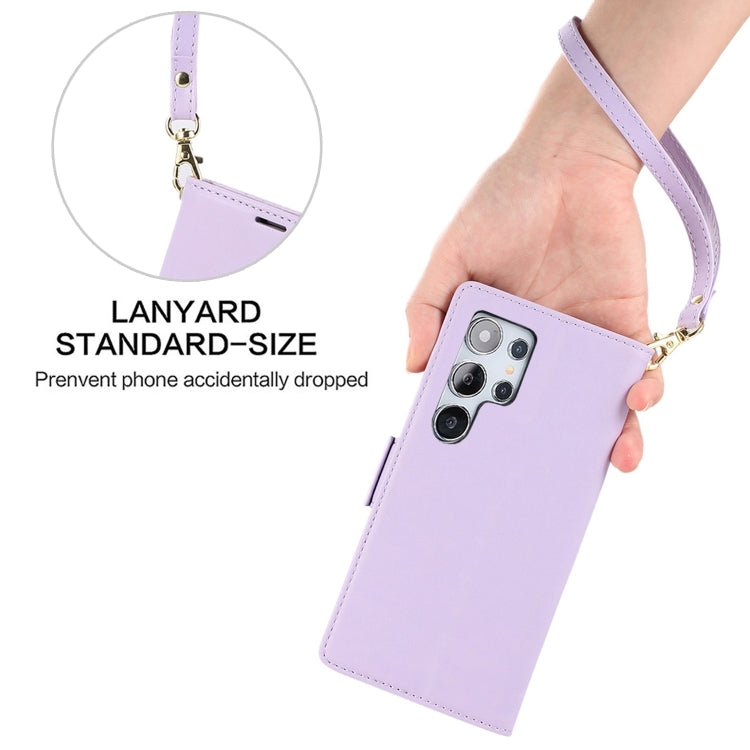 For Samsung Galaxy S25 Ultra 5G Side Buckle RFID Anti-theft Leather Phone Case