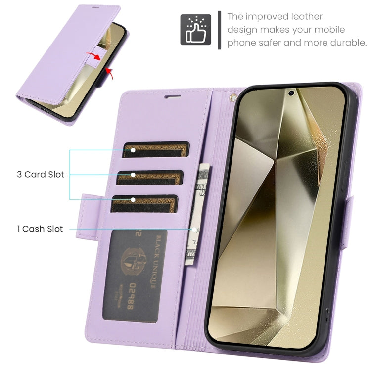 For Samsung Galaxy S25 Ultra 5G Side Buckle RFID Anti-theft Leather Phone Case