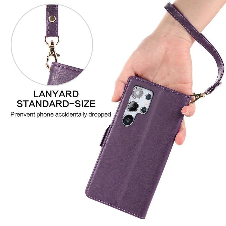For Samsung Galaxy S25 Ultra 5G Side Buckle RFID Anti-theft Leather Phone Case