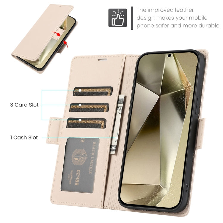 For Samsung Galaxy S25 Ultra 5G Side Buckle RFID Anti-theft Leather Phone Case