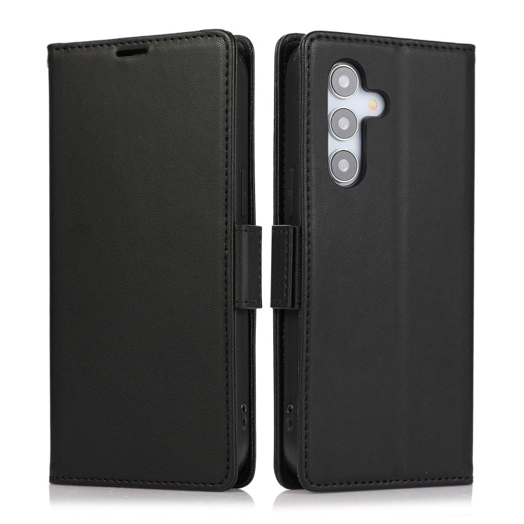 For Samsung Galaxy S25+ / S24+ 5G Side Buckle RFID Anti-theft Leather Phone Case