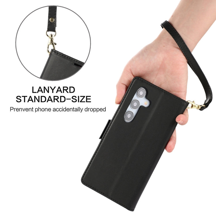 For Samsung Galaxy S25+ / S24+ 5G Side Buckle RFID Anti-theft Leather Phone Case