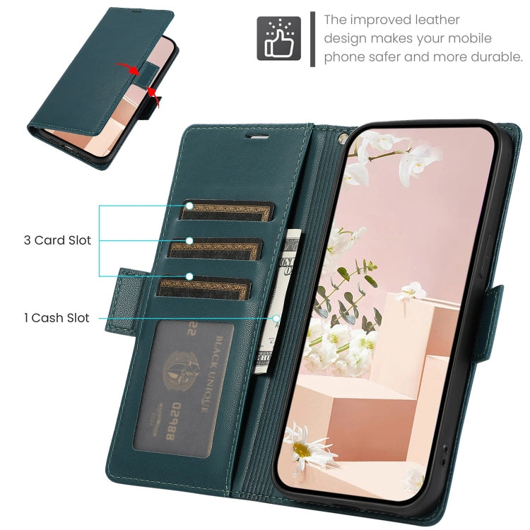 For Samsung Galaxy S25+ / S24+ 5G Side Buckle RFID Anti-theft Leather Phone Case