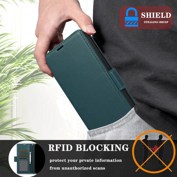 For Samsung Galaxy S25+ / S24+ 5G Side Buckle RFID Anti-theft Leather Phone Case