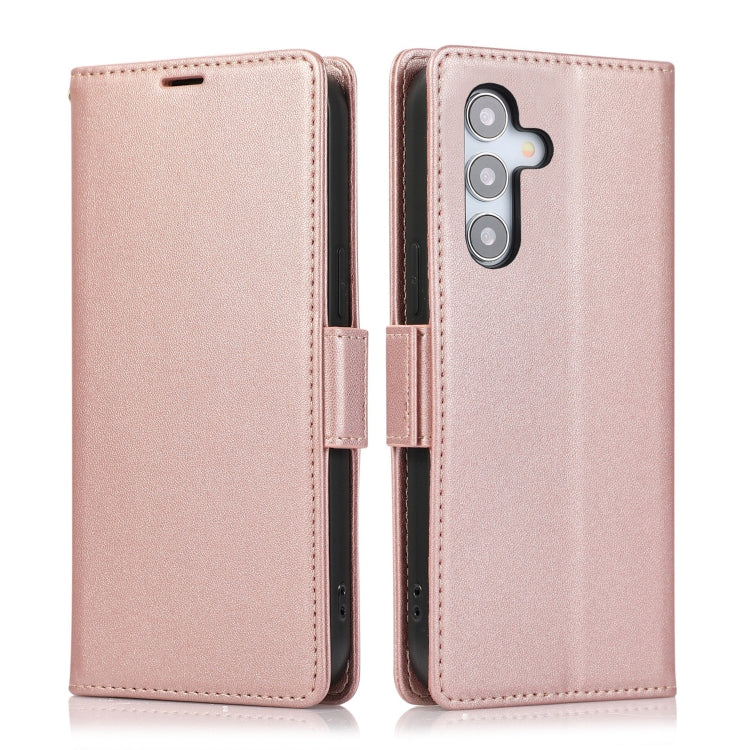 For Samsung Galaxy S25+ / S24+ 5G Side Buckle RFID Anti-theft Leather Phone Case