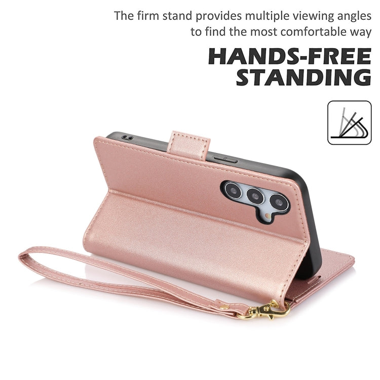For Samsung Galaxy S25+ / S24+ 5G Side Buckle RFID Anti-theft Leather Phone Case