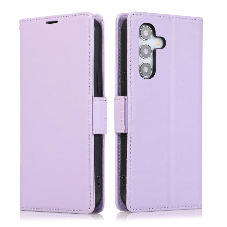 For Samsung Galaxy S25+ / S24+ 5G Side Buckle RFID Anti-theft Leather Phone Case