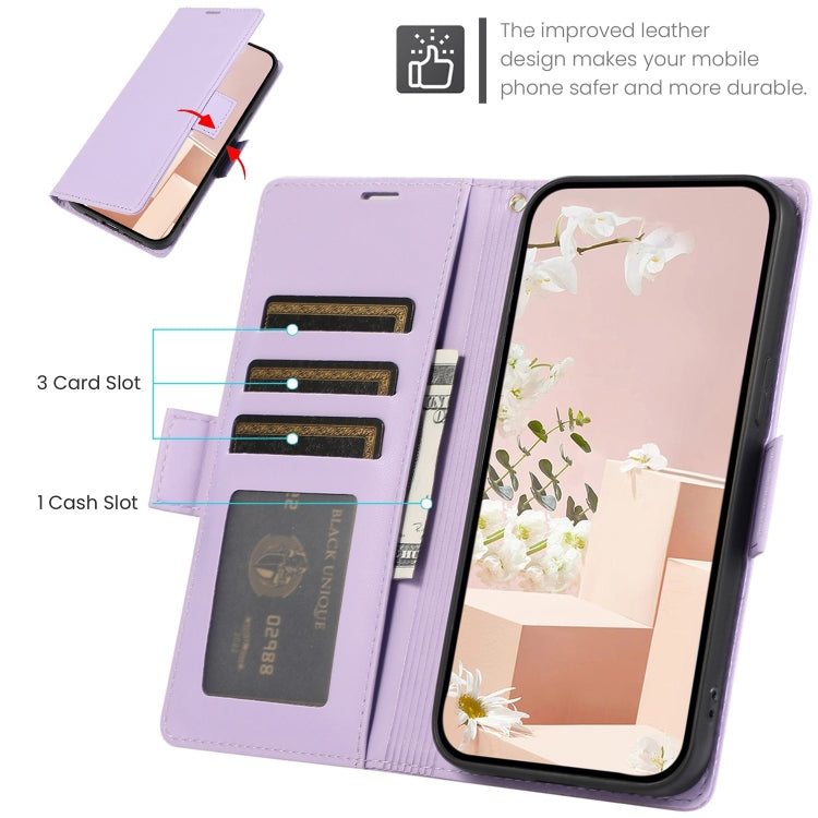For Samsung Galaxy S25+ / S24+ 5G Side Buckle RFID Anti-theft Leather Phone Case